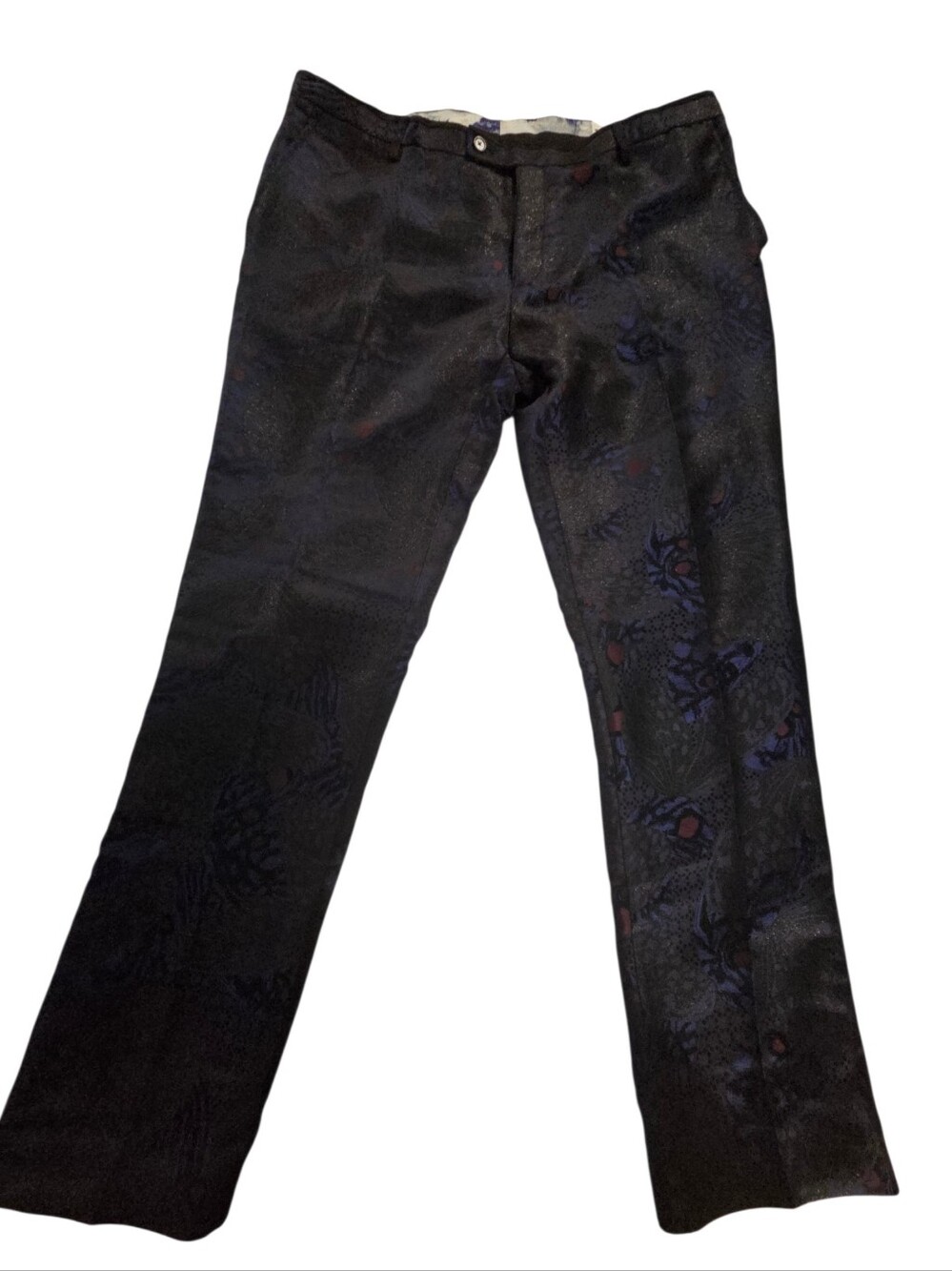 Paisley & Gray Navy Blue Patterned Pants